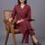 women regular kurta with trousers