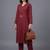 women regular kurta with trousers