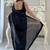 Black embellished sequinned pure georgette designer saree