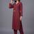 women regular kurta with trousers