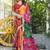 Multicolor bandhani embroidered poly georgette bandhani saree
