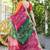 Multicolor bandhani embroidered poly georgette bandhani saree