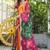 Multicolor bandhani embroidered poly georgette bandhani saree