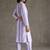 women striped regular cotton kurta with trousers