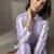 women striped regular cotton kurta with trousers