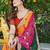 Multicolor bandhani embroidered poly georgette bandhani saree