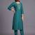 women ethnic motifs embroidered regular sequinned kurta with trousers & with dupatta