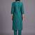 women ethnic motifs embroidered regular sequinned kurta with trousers & with dupatta