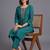 women ethnic motifs embroidered regular sequinned kurta with trousers & with dupatta