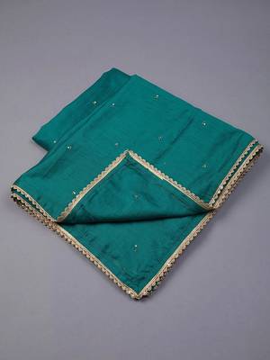 women ethnic motifs embroidered regular sequinned kurta with trousers & with dupatta 7