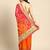 Pink gotta patti poly georgette bandhani saree