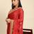 red gotta patti poly georgette bandhani saree