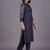 women floral embroidered regular thread work kurta with trousers