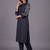 women floral embroidered regular thread work kurta with trousers