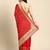 red gotta patti poly georgette bandhani saree