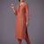 women ethnic motifs embroidered regular thread work kurta with trousers