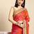 red gotta patti poly georgette bandhani saree