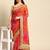 red gotta patti poly georgette bandhani saree