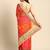 red gotta patti poly georgette bandhani saree