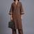 women ethnic motifs embroidered regular thread work kurta with palazzos