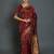 Maroon maroon & gold-coloured silk blend woven design banarasi saree