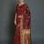 Maroon maroon & gold-coloured silk blend woven design banarasi saree