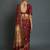 Maroon maroon & gold-coloured silk blend woven design banarasi saree