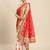 White white & red bandhani gotta patti half and half bandhani saree