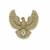 Gold plated zircon bird motif brooch