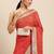 Pink pink & red bandhani gotta patti half and half bandhani saree