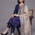 women ethnic motifs regular kurta with trousers & with dupatta