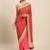 Pink pink & red bandhani gotta patti half and half bandhani saree