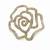 Gold plated zircon floral brooch