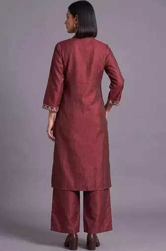 women regular mirror work kurta with palazzos
