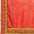 Yellow yellow & red bandhani beads and stones half and half bandhani saree