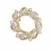 Gold plated circular swirl zircon brooch