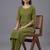 women ethnic motifs embroidered regular thread work kurta with trousers