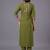 women ethnic motifs embroidered regular thread work kurta with trousers