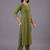 women ethnic motifs embroidered regular thread work kurta with trousers