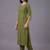 women ethnic motifs embroidered regular thread work kurta with trousers