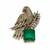 Gold plated zircon eagle motif brooch