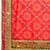 Blue blue & red bandhani beads and stones half and half bandhani saree