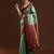 green woven design zari banarasi saree
