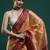 orange woven design zari banarasi saree