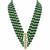 Gold plated layered green beaded pearl kundan mala necklace