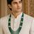 Gold plated layered green beaded kundan groom mala necklace