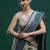 grey women woven design zari art silk banarasi saree