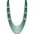 Gold plated layered green beaded kundan groom mala necklace