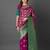 magenta magenta & green ethnic motifs zari silk blend saree