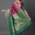 magenta magenta & green ethnic motifs zari silk blend saree